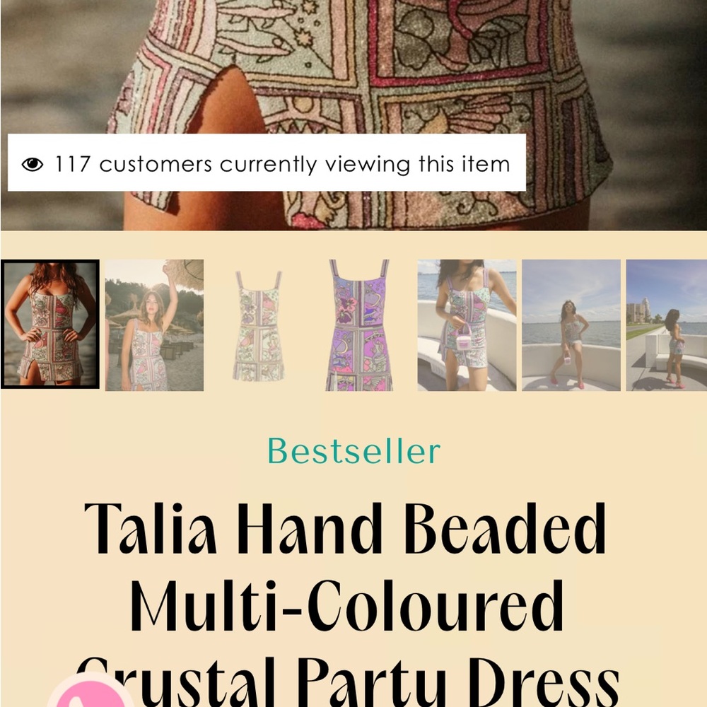 Oceanus Hand Beaded Talia Dress Size Small NWT Retails $1,600 - Picture 6 of 6